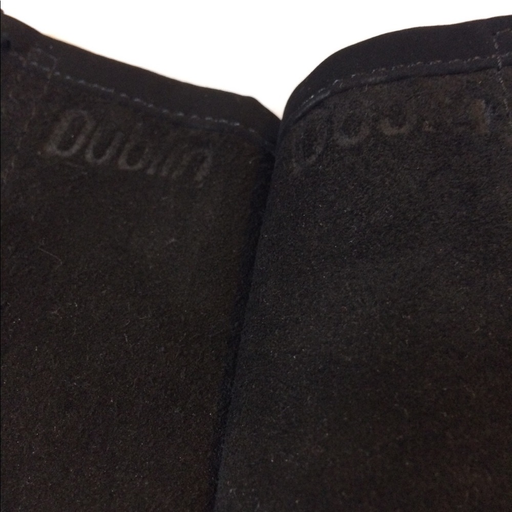 DUBLIN Black Leather Suede Half Chaps - Picture 2 of 8